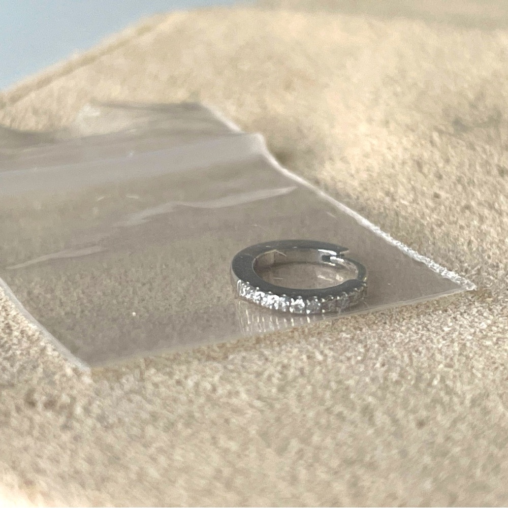 Pamela Love single 6mm Pavé Huggie (never worn)